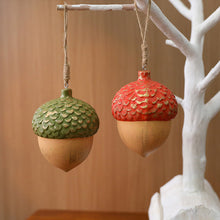Load image into Gallery viewer, Christmas Tree Wood Ornaments Acorn Star Shape Hanging Rustic Christmas Ornaments Window Display Decor Christmas Crafts Gift Decor
