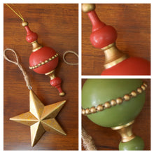 Load image into Gallery viewer, Christmas Tree Wood Ornaments Acorn Star Shape Hanging Rustic Christmas Ornaments Window Display Decor Christmas Crafts Gift Decor
