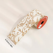 Load image into Gallery viewer, Shimmery Foil Christmas Ribbon Gold Elegant Satin Ribbon Gift Wrapping/Christmas Tree/Garland Decor Wrapping &amp; Crafting Decoration Ribbon
