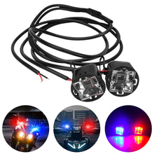 Load image into Gallery viewer, Pair Square 2LED Motorcycle Mirror Lights Strobe Signal Indicator Rearview Mirror Decoration Lamp Safety Flashing Light

