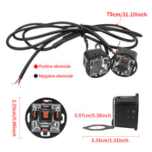 Load image into Gallery viewer, Pair Square 2LED Motorcycle Mirror Lights Strobe Signal Indicator Rearview Mirror Decoration Lamp Safety Flashing Light
