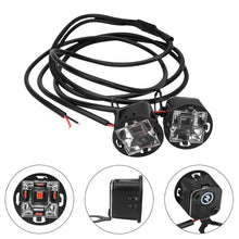 Load image into Gallery viewer, Pair Square 2LED Motorcycle Mirror Lights Strobe Signal Indicator Rearview Mirror Decoration Lamp Safety Flashing Light
