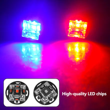 Load image into Gallery viewer, Pair Square 2LED Motorcycle Mirror Lights Strobe Signal Indicator Rearview Mirror Decoration Lamp Safety Flashing Light
