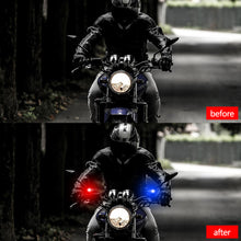 Load image into Gallery viewer, Pair Square 2LED Motorcycle Mirror Lights Strobe Signal Indicator Rearview Mirror Decoration Lamp Safety Flashing Light
