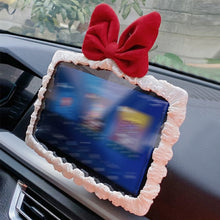 Load image into Gallery viewer, Car Screen Protector Frame with Bow Decor Dashboard Navigation Display Cover Border Touchscreen Protection Set
