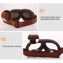 Load image into Gallery viewer, Retro Windproof Glasses Motorcycle UV And Dust Proof Goggles Matched With Off-Road Riding Helmets
