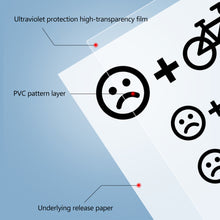Load image into Gallery viewer, 1PC Children's Bicycle Emoji Sticker Waterproof Anti-Scratch Personalized Bicycle Decoration Sticker
