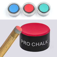Load image into Gallery viewer, 1PC Round Pool Cue Chalk With Transparent Storage Box Enhanced Friction Oily Chalk For Snooker Black Ball 8 Billiard Supplies
