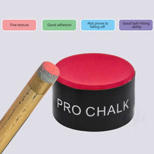 Load image into Gallery viewer, 1PC Round Pool Cue Chalk With Transparent Storage Box Enhanced Friction Oily Chalk For Snooker Black Ball 8 Billiard Supplies
