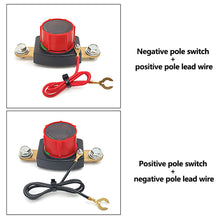 Load image into Gallery viewer, 12V 300A Brass Terminal Disconnect Switch Car Battery Power Switch with Voltage Display Battery Isolator Cut Off Switch
