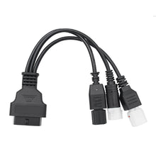 Load image into Gallery viewer, 3 IN 1 3+4+6Pin to OBD2 16Pin Adapter Cable for Motorcycle Yamaha Honda Motorcycle Diagnostic Connector ECU Reader Interface Diagnostic Tool Converter
