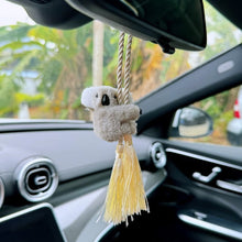 Load image into Gallery viewer, Car Hanging Ornament Creative Koala Premium Rearview Mirror Decor with Tassel Automotive Interior Accessory Plush Koala
