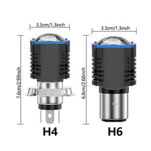 Load image into Gallery viewer, H6 BA20D H4 Motorcycle LED Headlight Bulb Spotlight Motos Accessories Hi Lo Lamp Fog Light White Yellow 12V
