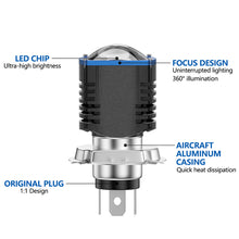 Load image into Gallery viewer, H6 BA20D H4 Motorcycle LED Headlight Bulb Spotlight Motos Accessories Hi Lo Lamp Fog Light White Yellow 12V
