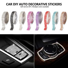 Load image into Gallery viewer, 1m/5m 3.2ft/16ft Car DIY Auto Decorative Stickers 10mm Crystal Diamond Car Decoration Accessories Stickers Auto Interior Cover
