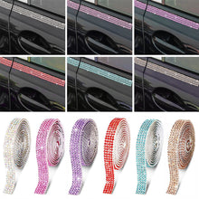 Load image into Gallery viewer, 1m/5m 3.2ft/16ft Car DIY Auto Decorative Stickers 10mm Crystal Diamond Car Decoration Accessories Stickers Auto Interior Cover
