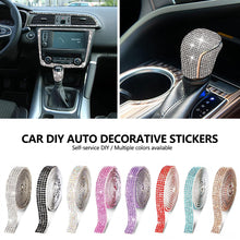 Load image into Gallery viewer, 1m/5m 3.2ft/16ft Car DIY Auto Decorative Stickers 10mm Crystal Diamond Car Decoration Accessories Stickers Auto Interior Cover
