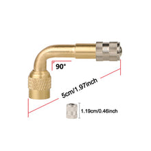 Load image into Gallery viewer, 90 Degree Angle Brass Motorcycle Bent Valve Adaptor Tyre Tube Valve Extension Adapter for Car Truck Motorcycle Cycling Accessories
