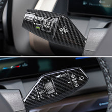 Load image into Gallery viewer, 4Pcs/Set Carbon Fiber Car Wiper Switch Trim Steering Wheel Headlight Switch Control Cover Accessories for BMW X3 2025
