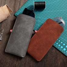 Load image into Gallery viewer, Classic Glasses Storage Bag Elegant Leather Eyewear Pouch Lightweight Protective Case with Soft Interior Eyewear Organizer Holder

