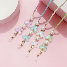 Load image into Gallery viewer, Colorful Sunglass Chain Reading Glasses Lanyard Strap with Beads and Butterfly Anti-loss Chain for Glasses and Mask Holder
