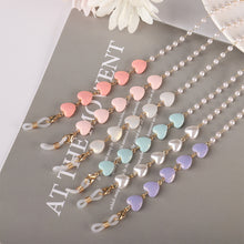 Load image into Gallery viewer, Colorful Sunglass Chain Reading Glasses Lanyard Strap with Heart Beads Anti-loss Chain for Glasses and Mask Holder
