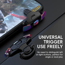 Load image into Gallery viewer, 1Pair Metal Iridescent Button Game Controller Grips King Chicken 3rd Gen Physical Auxiliary Grips for PUBG Arena Breakout CrossFire
