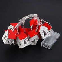 Load image into Gallery viewer, 1.5/2/3m LED Christmas Decoration Wood House String Light Santa Claus Christmas Trees Battery USB String Lighting for Home Decor
