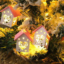 Load image into Gallery viewer, 1.5/2/3m LED Christmas Decoration Wood House String Light Santa Claus Christmas Trees Battery USB String Lighting for Home Decor
