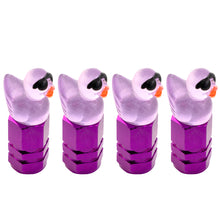 Load image into Gallery viewer, 4Pcs Universal Luminous Duck Shape Dustproof Tire Wheel Stem Valve Caps for Motorcycle Car Auto Bike Car Styling Tunning
