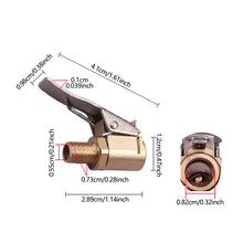 Load image into Gallery viewer, Car Valve Clip 8mm Air Pump Chuck Clip Car Truck Tyre Tire Inflator Pump Valve Connector Car Open Brass Auto Repair Tool
