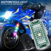 Load image into Gallery viewer, Motorcycle Flash Strobe LED Light Wireless Remote Control RGB Anti-collision Warning Lamp Waterproof For Car Bike
