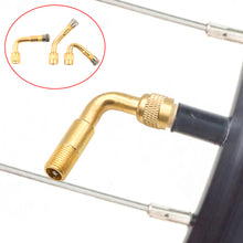 Load image into Gallery viewer, 45/90/135 Degree Angle Brass Motorcycle Bent Valve Adaptor Tyre Tube Valve Extension Adapter for Car Truck Motorcycle Cycling Accessories
