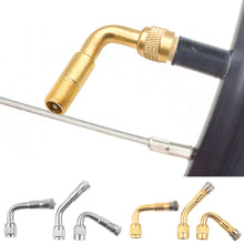 Load image into Gallery viewer, 45/90/135 Degree Angle Brass Motorcycle Bent Valve Adaptor Tyre Tube Valve Extension Adapter for Car Truck Motorcycle Cycling Accessories
