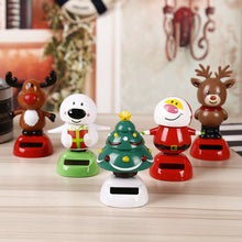 Load image into Gallery viewer, Solar Powered Automatic Swinging Dancing Christmas Doll Toy Car Interior Decorations Styling Home Decoration
