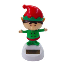 Load image into Gallery viewer, Solar Powered Automatic Swinging Dancing Christmas Doll Toy Car Interior Decorations Styling Home Decoration
