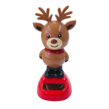 Load image into Gallery viewer, Solar Powered Automatic Swinging Dancing Christmas Doll Toy Car Interior Decorations Styling Home Decoration
