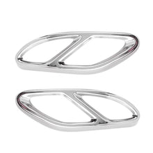 Load image into Gallery viewer, 2Pcs Car Exhaust Tip Muffler Pipe Cover 4 Outlet Tail Pipe Rear Diffuser Cover For Mercedes Benz A/C/E/B/GLC/CLA/CLS Class
