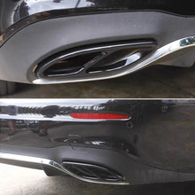Load image into Gallery viewer, 2Pcs Car Exhaust Tip Muffler Pipe Cover 4 Outlet Tail Pipe Rear Diffuser Cover For Mercedes Benz A/C/E/B/GLC/CLA/CLS Class
