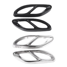 Load image into Gallery viewer, 2Pcs Car Exhaust Tip Muffler Pipe Cover 4 Outlet Tail Pipe Rear Diffuser Cover For Mercedes Benz A/C/E/B/GLC/CLA/CLS Class
