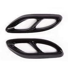 Load image into Gallery viewer, 2Pcs Car Exhaust Tip Muffler Pipe Cover 4 Outlet Tail Pipe Rear Diffuser Cover For Mercedes Benz A/C/E/B/GLC/CLA/CLS Class
