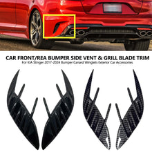 Load image into Gallery viewer, 2Pcs Car Front/Rea Bumper Side Vent &amp; Grill Blade Trim for KIA Stinger 2017-2024 Bumper Canard Winglets Exterior Car Accessories
