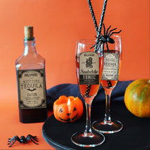 Load image into Gallery viewer, 12Pcs/Pack Halloween Wine Bottle Labels Stickers Terror Skeleton Decorative Stickers for Beer and Beverages
