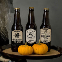 Load image into Gallery viewer, 16Pcs/Pack Halloween Wine Bottle Labels Stickers Terror Skeleton Decorative Stickers for Beer and Beverages
