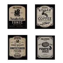 Load image into Gallery viewer, 16Pcs/Pack Halloween Wine Bottle Labels Stickers Terror Skeleton Decorative Stickers for Beer and Beverages
