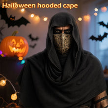 Load image into Gallery viewer, Cosplay Men's Medieval Pirate Retro Hood Scarf Black Coffee Wrap Cloak Renaissance Halloween Masquerade Costume Shoulder Cowl
