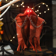 Load image into Gallery viewer, Halloween Hanging Ghost Glow with Scary Laughter Skulls Skeleton Adjustable Arm Ghostr Spooky Secret Room Bar Horror Decorations Props
