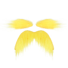 Load image into Gallery viewer, Halloween Simulation Fake Beard Eyebrows Santa Claus Beard Long Hair Black Big Beard Party One Beard Dress Up
