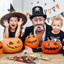 Load image into Gallery viewer, Halloween Simulation Fake Beard Eyebrows Santa Claus Beard Long Hair Black Big Beard Party One Beard Dress Up

