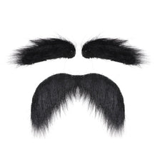 Load image into Gallery viewer, Halloween Simulation Fake Beard Eyebrows Santa Claus Beard Long Hair Black Big Beard Party One Beard Dress Up
